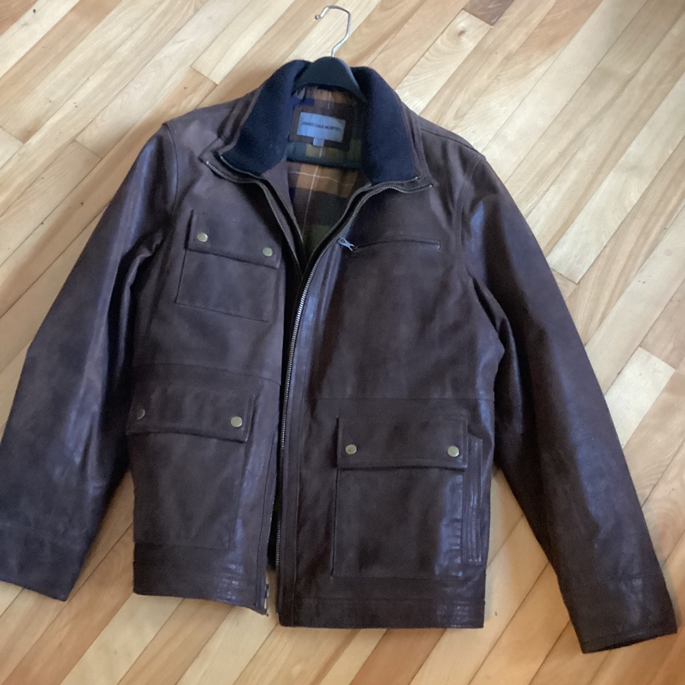 Johnson and Murphy mens leather jacket